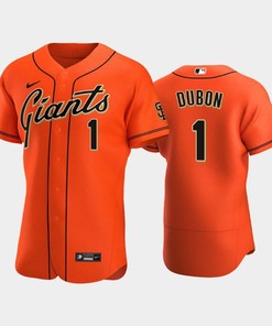 San Francisco Giants 1 Mauricio Dubon Alternate Jersey Orange Jersey