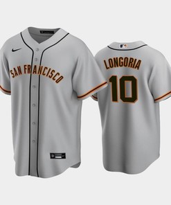 San Francisco Giants 10 Evan Longoria Gray Road Jersey