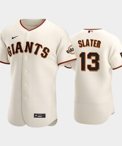 San Francisco Giants 13 Austin Slater Cream Home Jersey