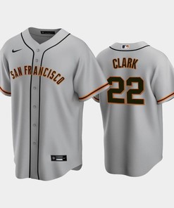 San Francisco Giants 22 Will Clark Gray Road Jersey
