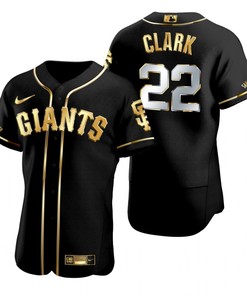 San Francisco Giants #22 Will Clark Mlb Golden Brandedition Black Jersey Gift For Giants Fans