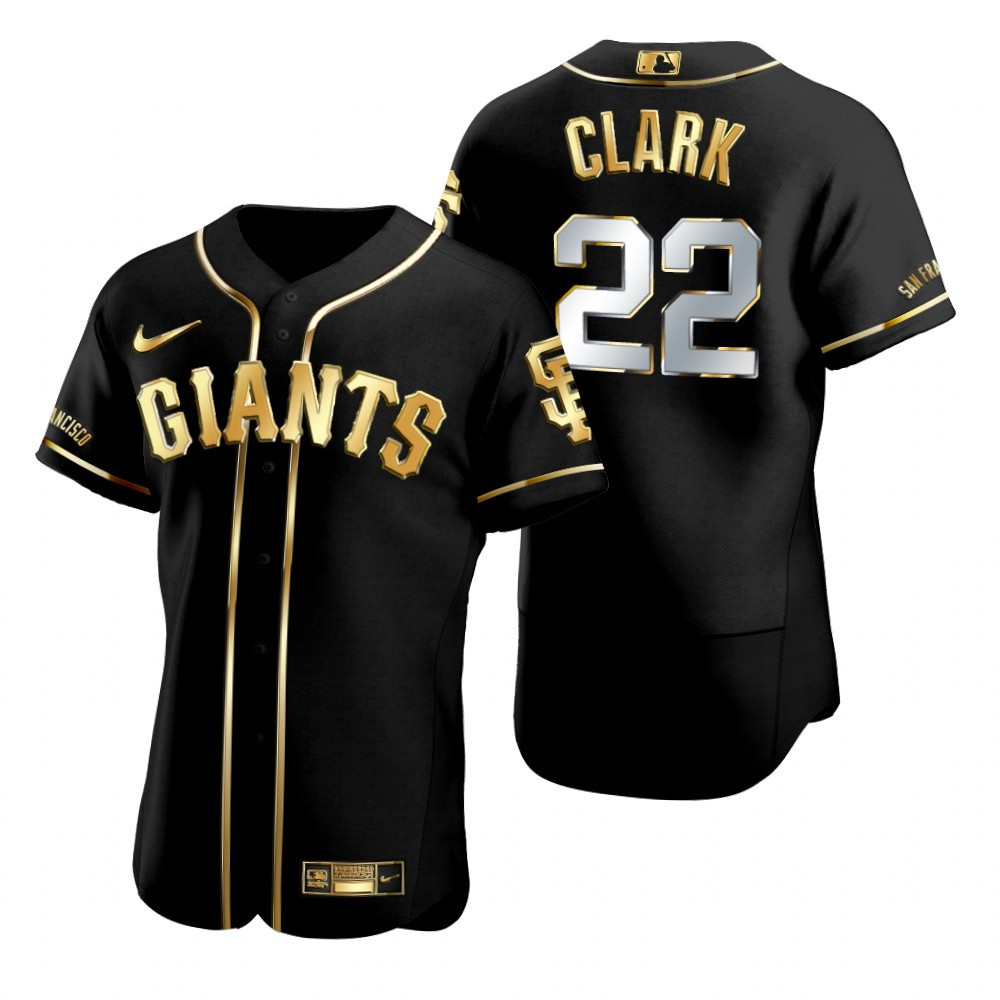 San Francisco Giants #22 Will Clark Mlb Golden Brandedition Black Jersey Gift For Giants Fans