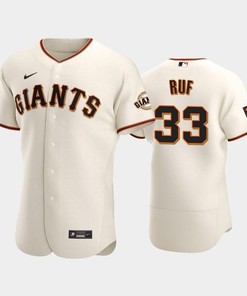 San Francisco Giants 33 Darin Ruf Cream Home Jersey