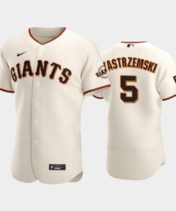 San Francisco Giants 5 Mike Yastrzemski Cream Home Jersey