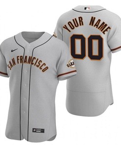 San Francisco Giants Active Player Custom Gray Flex Base Stitched Jersey