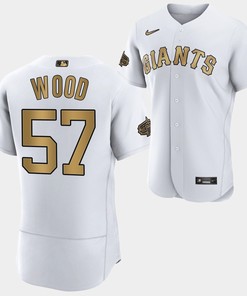 San Francisco Giants Alex Wood 57 2022-23 All-Star White Jersey Men