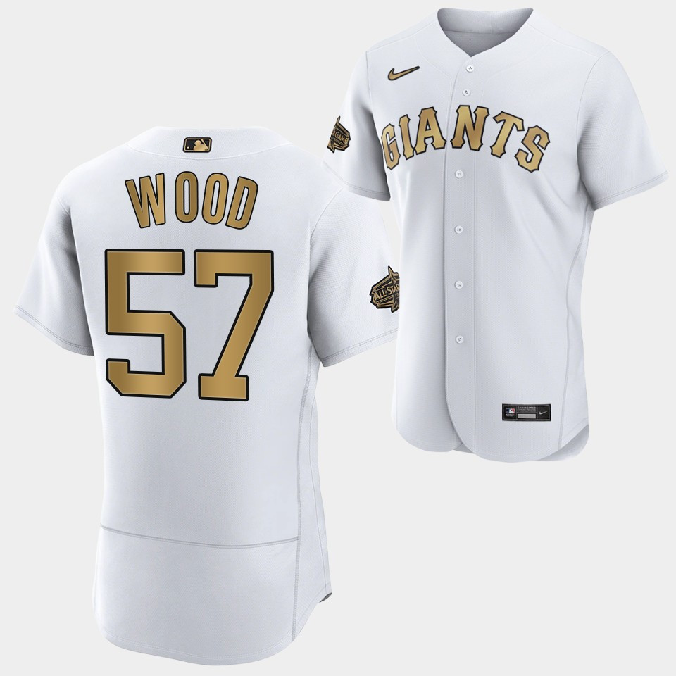 San Francisco Giants Alex Wood 57 2022-23 All-Star White Jersey Men