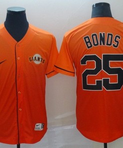 San Francisco Giants Barry Bonds #25 2020 Mlb Orange Jersey