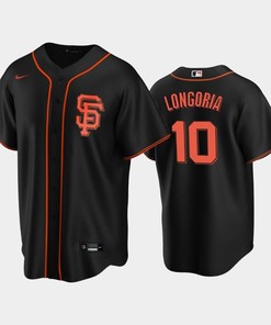 San Francisco Giants Black Alternate 10 Evan Longoria Jersey