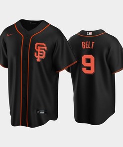 San Francisco Giants Black Alternate 9 Brandon Belt Jersey