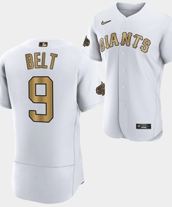 San Francisco Giants Brandon Belt 9 2022-23 All-Star White Jersey Men