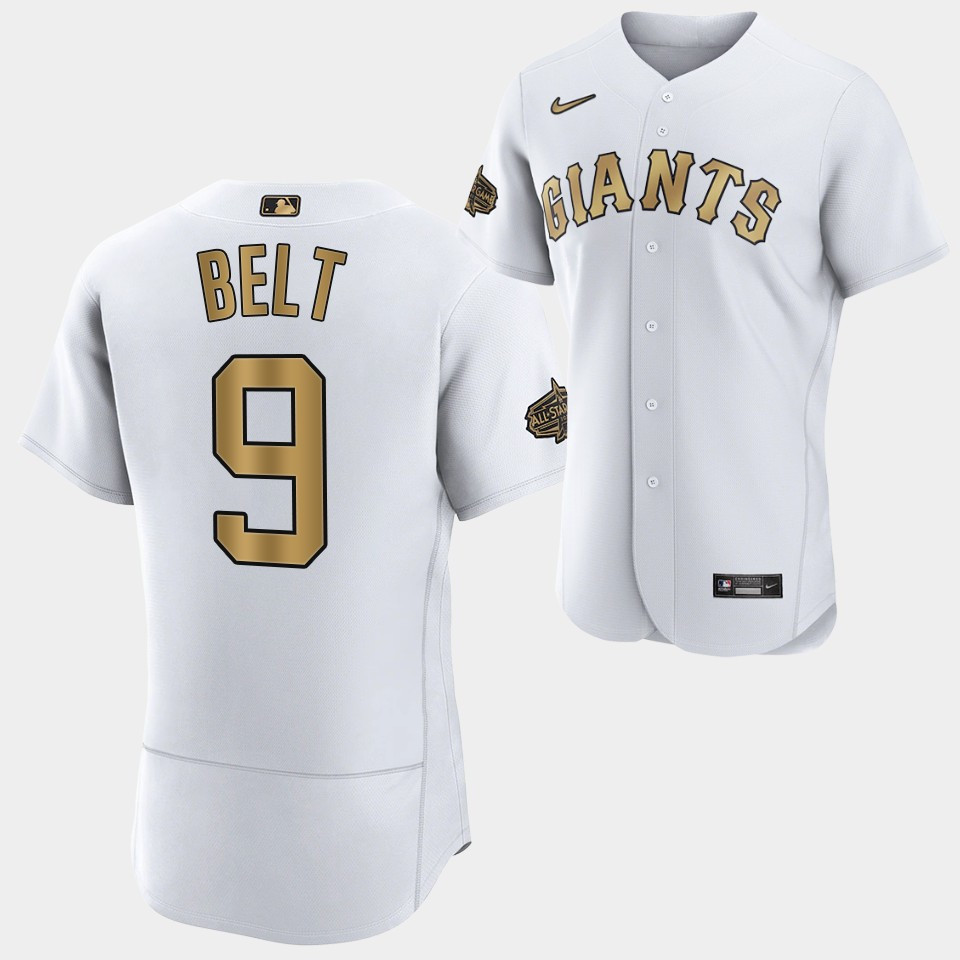 San Francisco Giants Brandon Belt 9 2022-23 All-Star White Jersey Men
