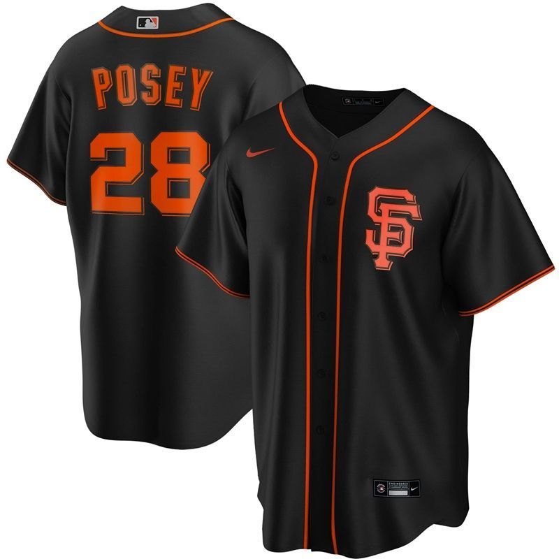 San Francisco Giants Buster Posey 28 2020 Mlb Black Jersey