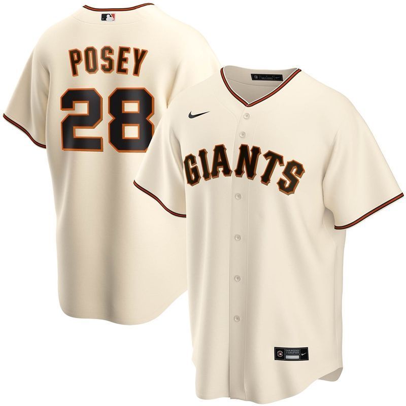 San Francisco Giants Buster Posey #28 Mlb 2020 White Jersey