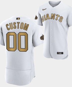 San Francisco Giants Custom 00 2022-23 All-Star White Jersey Men