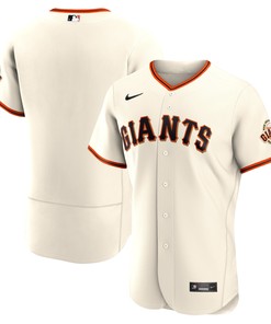 San Francisco Giants Home Authentic Team Logo Jersey - Cream Mlb