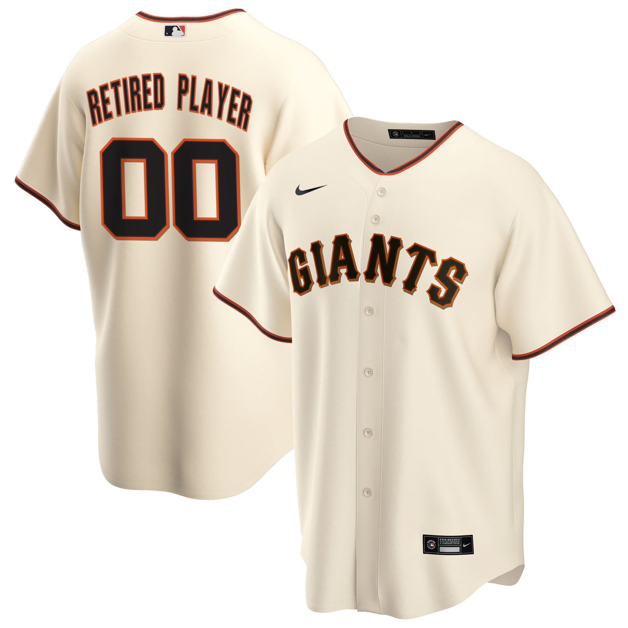 San Francisco Giants Home Pick-a-player Retired Roster Replica Jersey - Cream Custom Jerseys Mlb