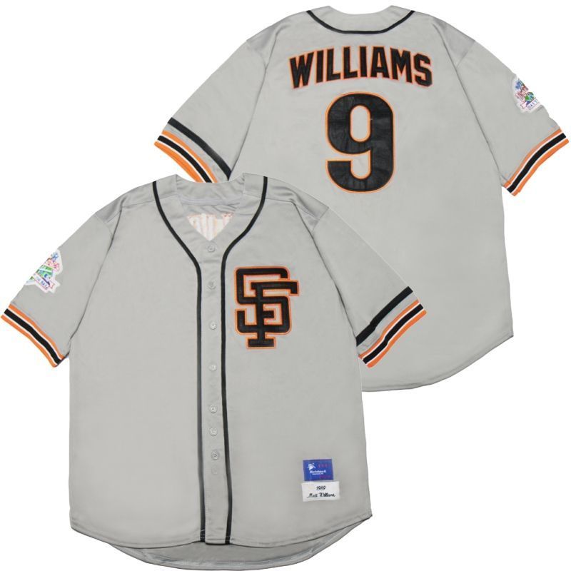 San Francisco Giants Matt Williams #9 Mlb 2020 Grey Jersey