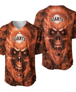 San Francisco Giants Mlb Fan Skull Baseball Jersey