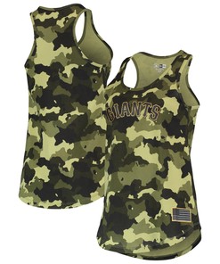 San Francisco Giants New Era Womens 2022 Mlb Armed Forces Day Camo Racerback Tank Top - Green