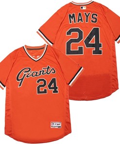 San Francisco Giants Willie Mays #24 2020 Mlb Orange Jersey