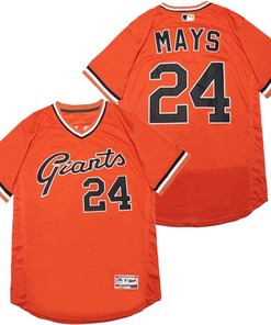 San Francisco Giants Willie Mays #24 Mlb 2020 Orange Jersey