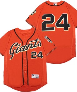 San Francisco Giants Willie Mays #24 Mlb 2020 Orange Jersey