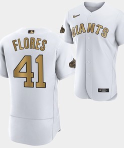 San Francisco Giants Wilmer Flores 41 2022-23 All-Star White Jersey Men