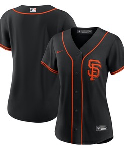 San Francisco Giants Womens Alternate Replica Team Jersey - Black Mlb