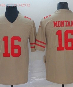 San Francisco Joe Montana #16 2020 Nfl Grey Jersey Jersey