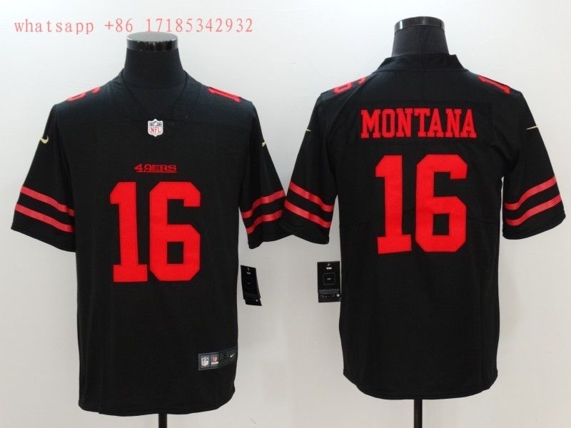 San Francisco Joe Montana #16 2020 Nfl New Arrival Black Jersey