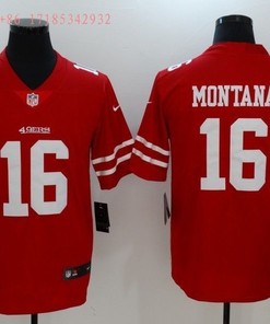 San Francisco Joe Montana #16 2020 Nfl Red Jersey Jersey