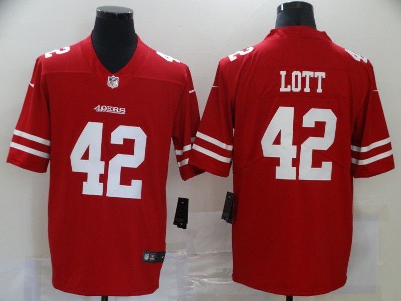 San Francisco Ronnie Lott #42 2020 Nfl Red Jersey Jersey