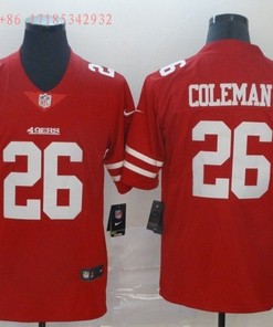 San Francisco Tevin Coleman #26 2020 Nfl Red Jersey Jersey