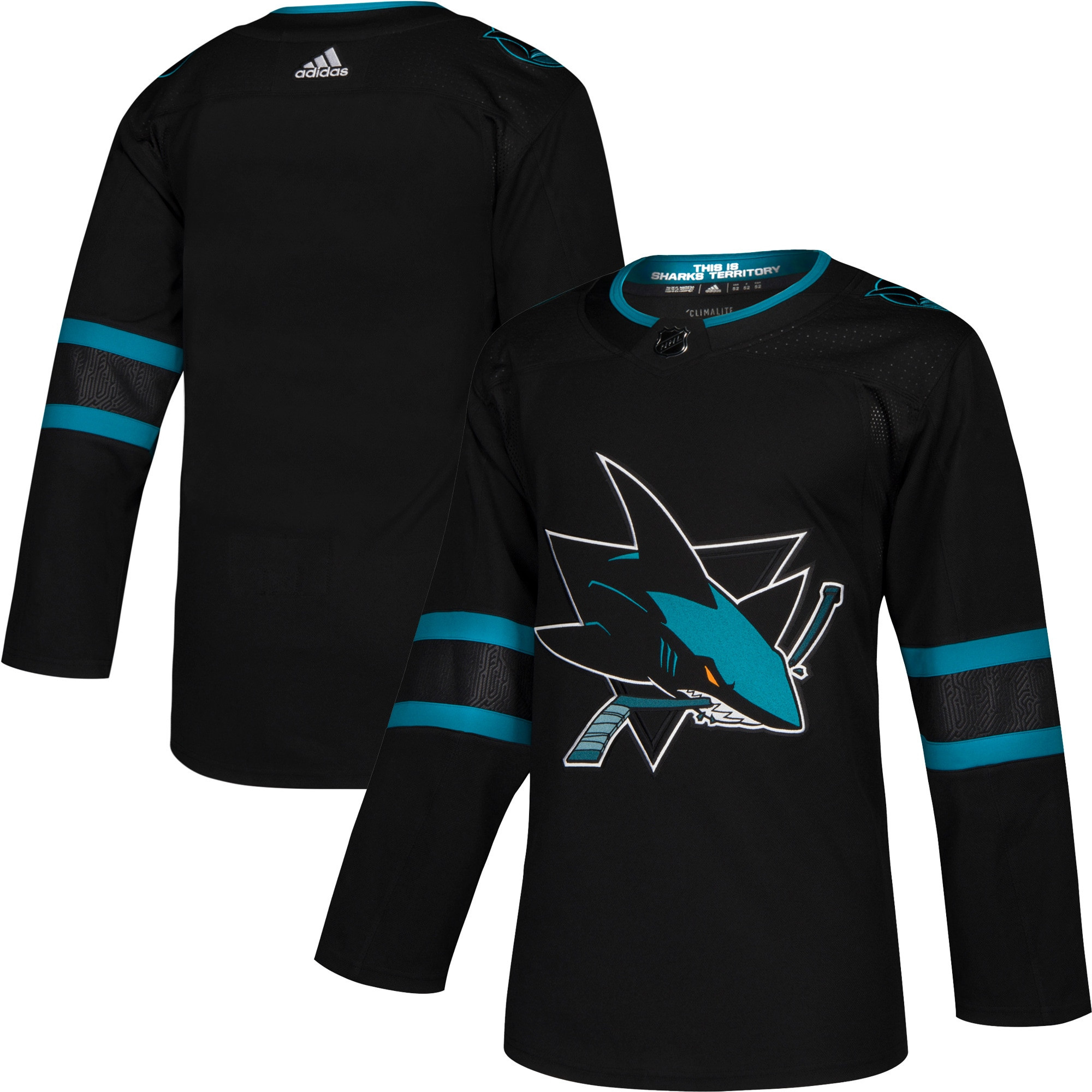 San Jose Sharks Adidas Alternate Authentic Jersey - Black Nhl