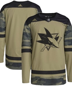 San Jose Sharks Adidas Military Appreciation Team Authentic Practice Jersey - Camo Nhl