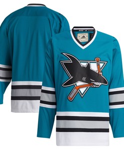 San Jose Sharks Adidas Team Classics Authentic Blank Jersey - Teal Nhl