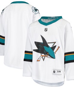San Jose Sharks Away Replica Jersey - White Nhl