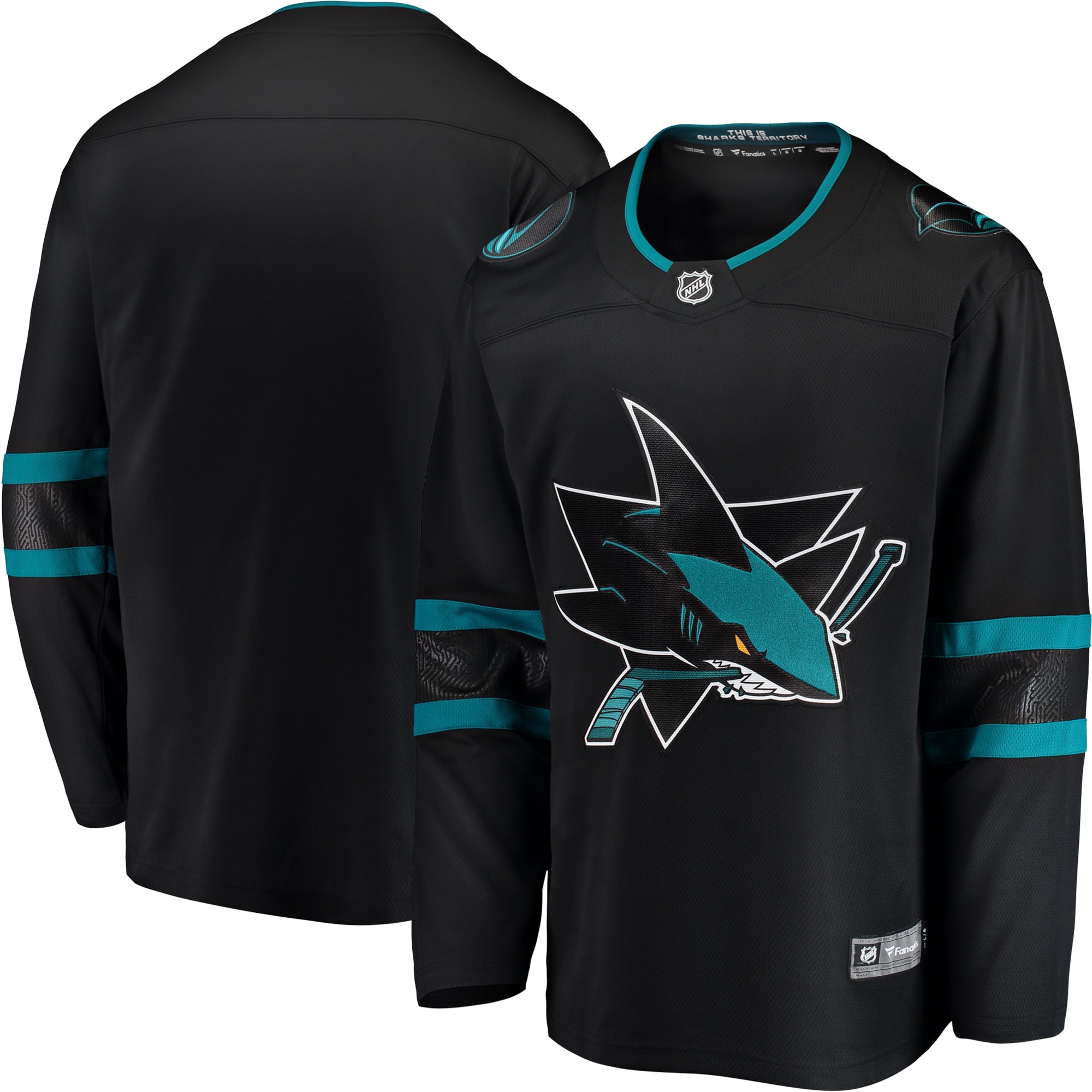 San Jose Sharks Fanatics Branded Alternate Breakaway Jersey - Black Nhl
