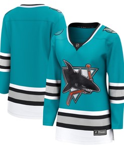 San Jose Sharks Fanatics Branded Womens 30th Anniversary Premier Breakaway Team Jersey - Teal Nhl