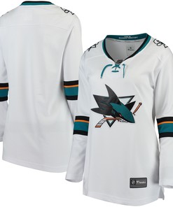 San Jose Sharks Fanatics Branded Womens Away Breakaway Jersey - White Nhl