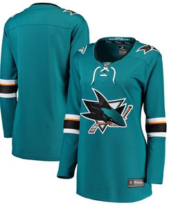 San Jose Sharks Fanatics Branded Womens Breakaway Home Jersey Teal Nhl