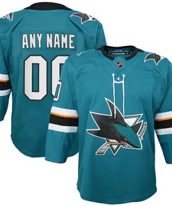 San Jose Sharks Home Premier Custom Jersey - Teal Custom Jerseys Nhl