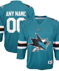 San Jose Sharks Home Replica Custom Jersey - Teal Custom Jerseys Nhl