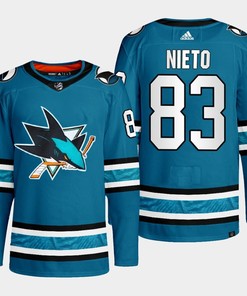 San Jose Sharks Matt Nieto 83 Teal Primegreen 2022-23 Home Jersey