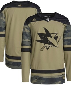 San Jose Sharks Military Appreciation Team Practice Men Jersey - Camo
