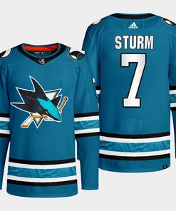 San Jose Sharks Nico Sturm 7 Teal Primegreen 2022-23 Home Jersey