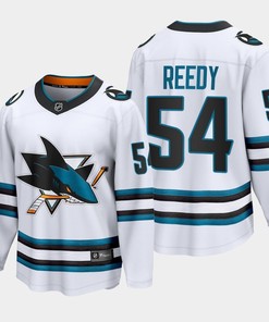San Jose Sharks Scott Reedy 54 2022-23 Away White Jersey The Evolve