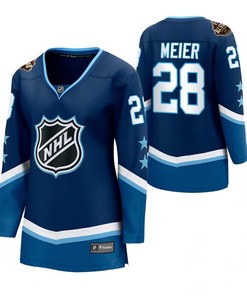 San Jose Sharks Timo Meier 28 2022 All-Star Women Blue Western Jersey