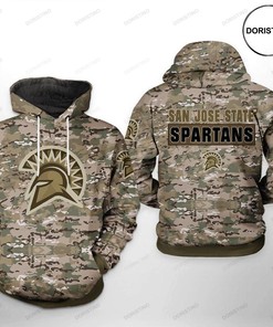 San Jose State Spartans NCAA Camo Veteran Awesome 3D Hoodie